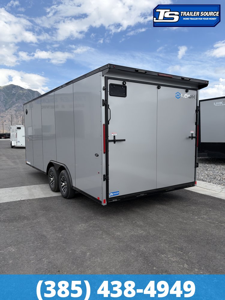 8.5x20 Look ST DLX Enclosed Cargo Trailer - 7'0" Interior - 10K GVWR - .080 PolyCor, Alloy Wheels, Black Out Package, D-Rings, Rear Spoiler w/ Load Lights