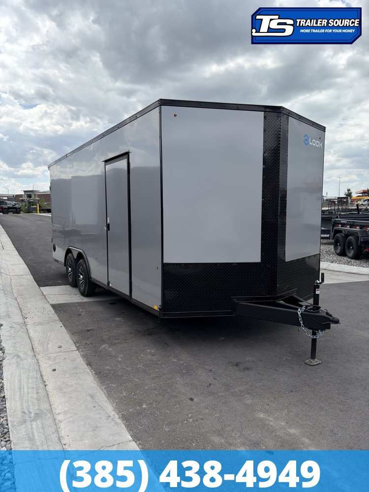 8.5x20 Look ST DLX Enclosed Cargo Trailer - 7'0" Interior - 10K GVWR - .080 PolyCor, Alloy Wheels, Black Out Package, D-Rings, Rear Spoiler w/ Load Lights
