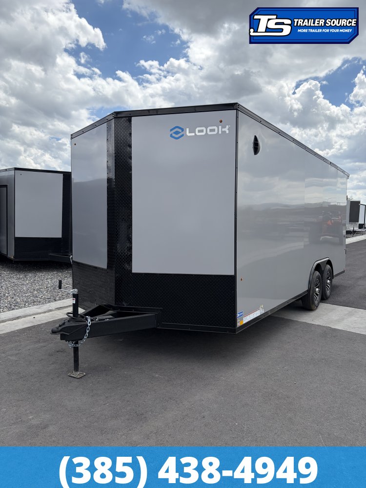 8.5x20 Look ST DLX Enclosed Cargo Trailer - 7'0" Interior - 10K GVWR - .080 PolyCor, Alloy Wheels, Black Out Package, D-Rings, Rear Spoiler w/ Load Lights
