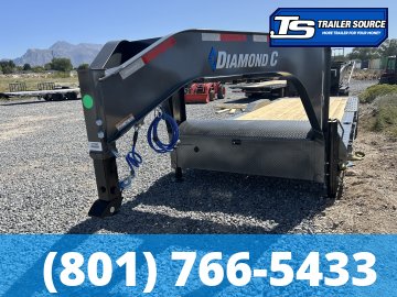 8.5x24 Diamond C HXD-GN 208 Gooseneck Wide Body w/ Drive Over Fenders Tilt
