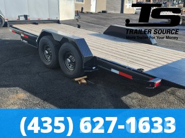 7x20 Double A Pro Series HT Power Tilt Trailer - 15.4K GVWR - Torsion Axles