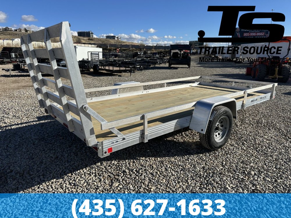 7x14 Bear Track BTU-W Aluminum Utility Trailer - 3.5K GVWR - Side Rails