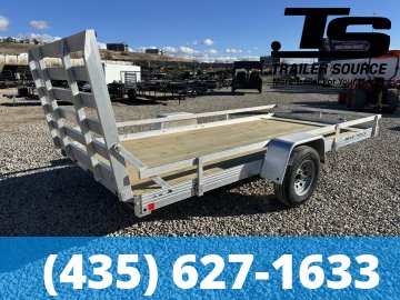 7x14 Bear Track BTU-W Aluminum Utility Trailer - 3.5K GVWR - Side Rails