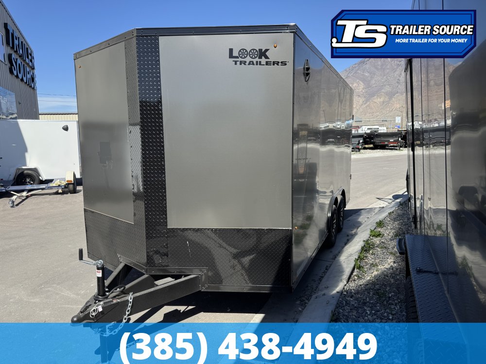 8.5x16 Look ST DLX Enclosed Cargo Trailer - 7'0" Interior - 7K GVWR - .080 PolyCor, Alloy Wheels, Black Out Package, D-Rings, Dovetail, Ramp Door, Ramp Extension