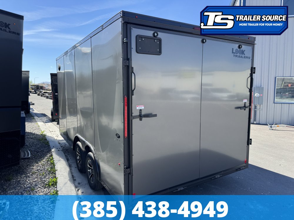 8.5x16 Look ST DLX Enclosed Cargo Trailer - 7'0" Interior - 7K GVWR - .080 PolyCor, Alloy Wheels, Black Out Package, D-Rings, Dovetail, Ramp Door, Ramp Extension