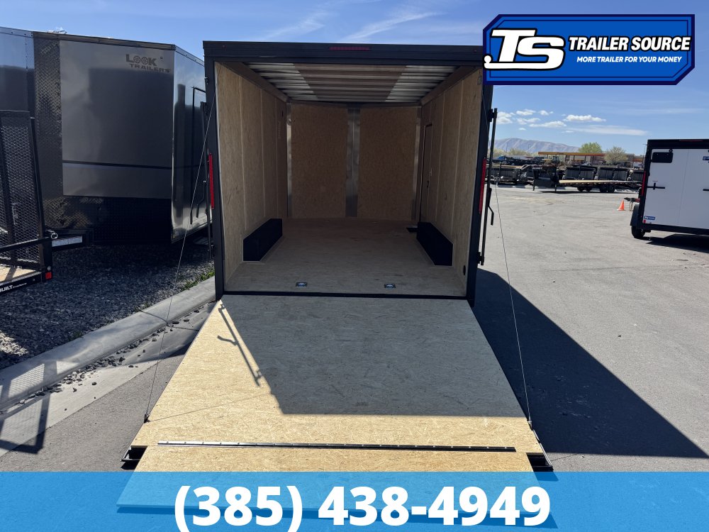8.5x16 Look ST DLX Enclosed Cargo Trailer - 7'0" Interior - 7K GVWR - .080 PolyCor, Alloy Wheels, Black Out Package, D-Rings, Dovetail, Ramp Door, Ramp Extension