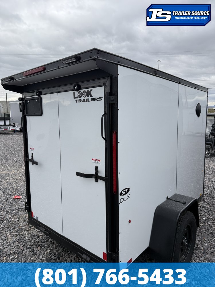 5x8 Look ST DLX Enclosed Cargo Trailer - 5'6" Interior - 3.5K GVWR - .080 PolyCor, Alloy Wheels, Rear Spoiler w/ Load Lights