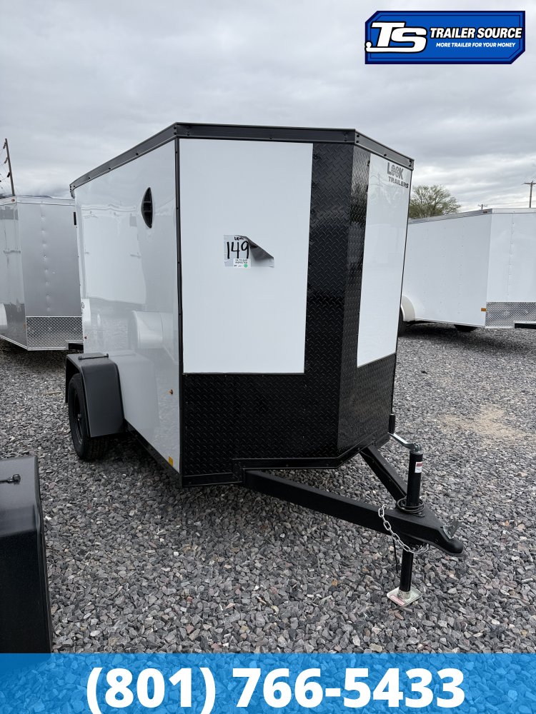 5x8 Look ST DLX Enclosed Cargo Trailer - 5'6" Interior - 3.5K GVWR - .080 PolyCor, Alloy Wheels, Rear Spoiler w/ Load Lights