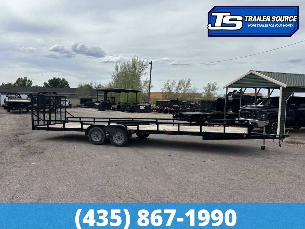7x26 Echo  Utility Trailer - 7K GVWR - Ramp Gate, Spare Mount