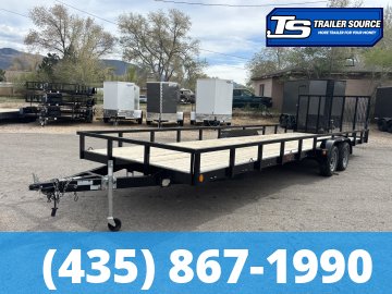 7x26 Echo  Utility Trailer - 7K GVWR - Ramp Gate, Spare Mount