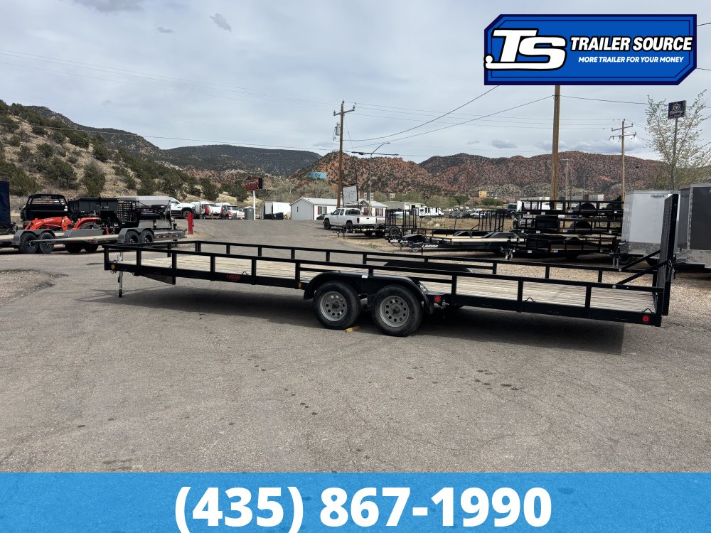 7x26 Echo  Utility Trailer - 7K GVWR - Ramp Gate, Spare Mount