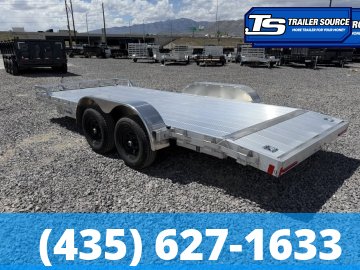 7x18 Alcom Open Car Hauler Aluminum Aluminum Trailer - 7K GVWR -