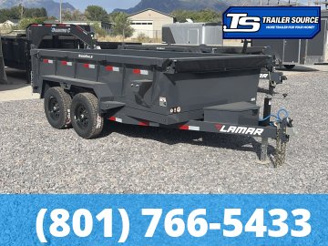6.5x12 Lamar DM Dump Trailer - 24" Sides - 10K GVWR - Spreader Gate