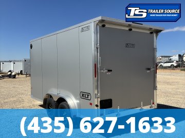 7.5x14 Alcom EZ Hauler XLT Aluminum Enclosed Cargo Trailer - 7'0" Interior - 7K GVWR - .080 PolyCor, Rear Spoiler, Translucent Roof