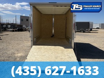 7.5x14 Alcom EZ Hauler XLT Aluminum Enclosed Cargo Trailer - 7'0" Interior - 7K GVWR - .080 PolyCor, Rear Spoiler, Translucent Roof