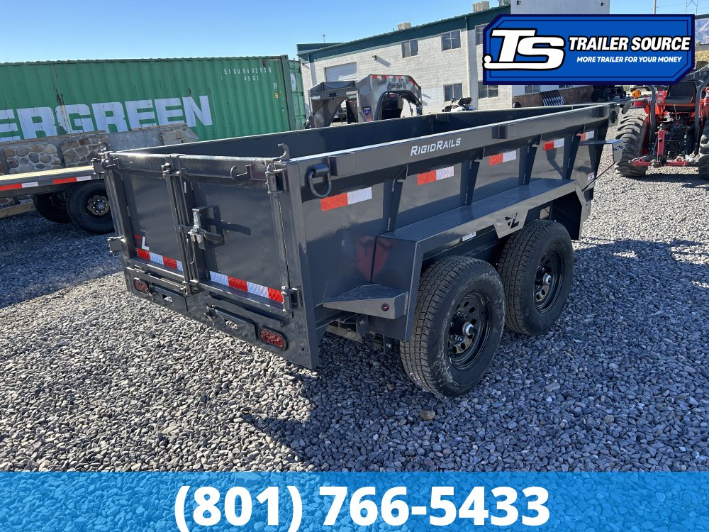 5x10 Lamar DS Dump Trailer - 24" Sides - 10K GVWR - Spare Mount