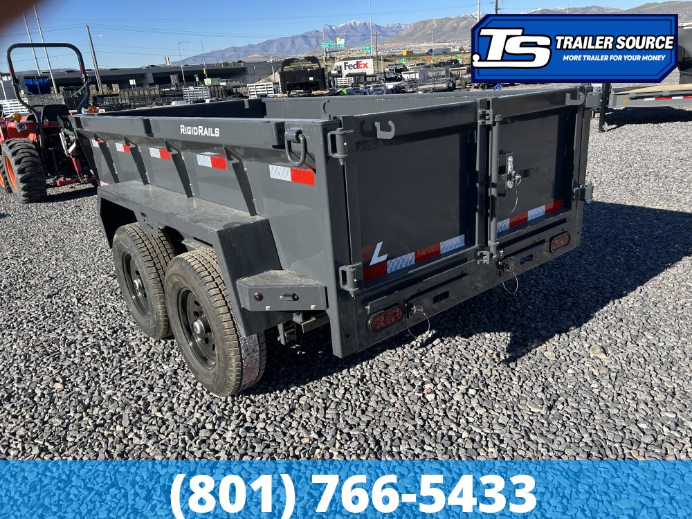 5x10 Lamar DS Dump Trailer - 24" Sides - 10K GVWR - Spare Mount