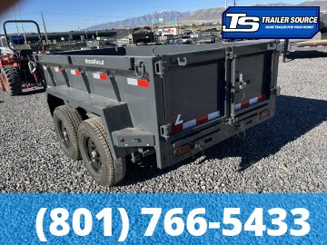 5x10 Lamar DS Dump Trailer - 24" Sides - 10K GVWR - Spare Mount