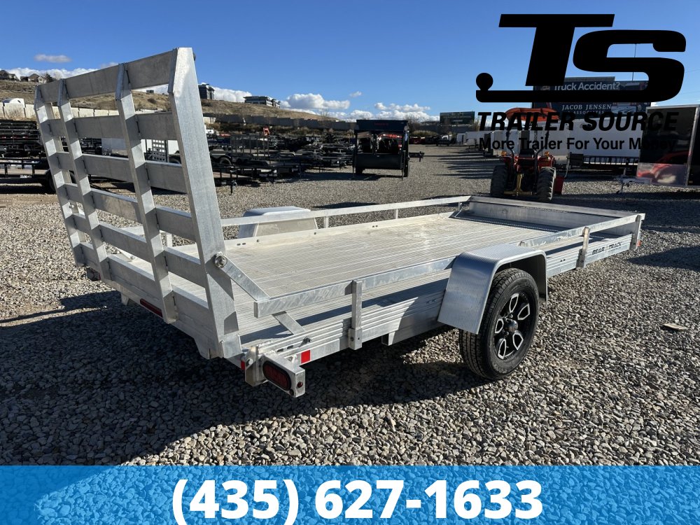 7x15 Bear Track BTU Aluminum Utility Trailer - 4.4K GVWR - Side Rails