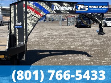 8.5x32 Diamond C FMAX-HDT 212 Gooseneck Hydraulic Dovetail Equipment Trailer - 25.9K GVWR - 17.5" HD Wheels, 18 Ply Tires, Aluminum Outer Wheels, Custom Graphics, Hydraulic Jack(s)
