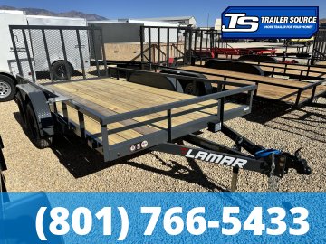 7x16 Lamar UC Tandem Axle Utility Trailer - 7K GVWR - Dual Brake Axles