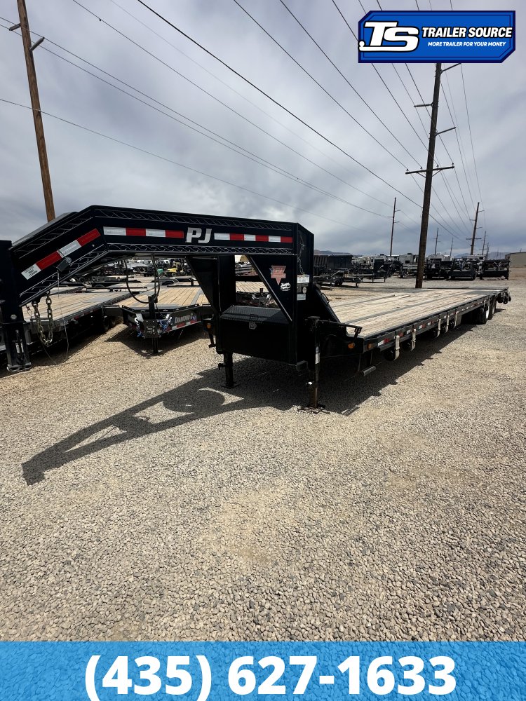 8.5x40 PJ Trailers Gooseneck Air Ride Equipment Trailer - 25.9K GVWR - Air Ride