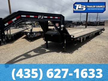 8.5x40 PJ Trailers Gooseneck Air Ride Equipment Trailer - 25.9K GVWR - Air Ride