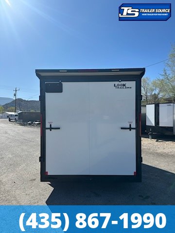 7x12 Look ST DLX Enclosed Cargo Trailer - 7'0" Interior - 3.5K GVWR - .080 PolyCor, Black Out Package, Rear Spoiler w/ Load Lights