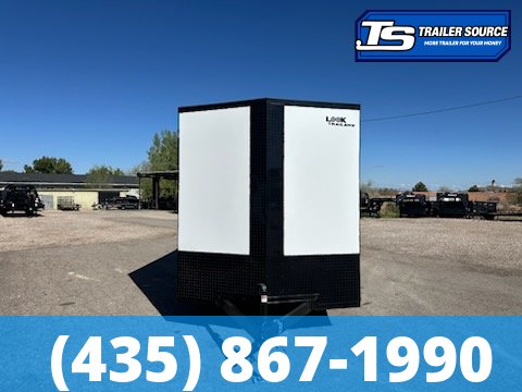 7x12 Look ST DLX Enclosed Cargo Trailer - 7'0" Interior - 3.5K GVWR - .080 PolyCor, Black Out Package, Rear Spoiler w/ Load Lights