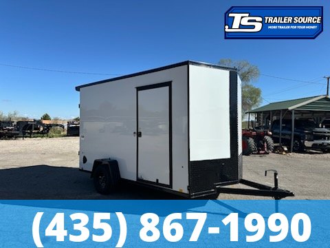7x12 Look ST DLX Enclosed Cargo Trailer - 7'0" Interior - 3.5K GVWR - .080 PolyCor, Black Out Package, Rear Spoiler w/ Load Lights