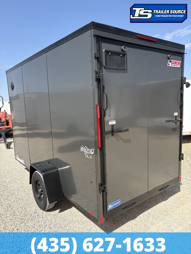 6x12 Pace American Outback DLX Enclosed Cargo Trailer - 7'0" Interior - 3.5K GVWR - .080 PolyCor, Ramp Door