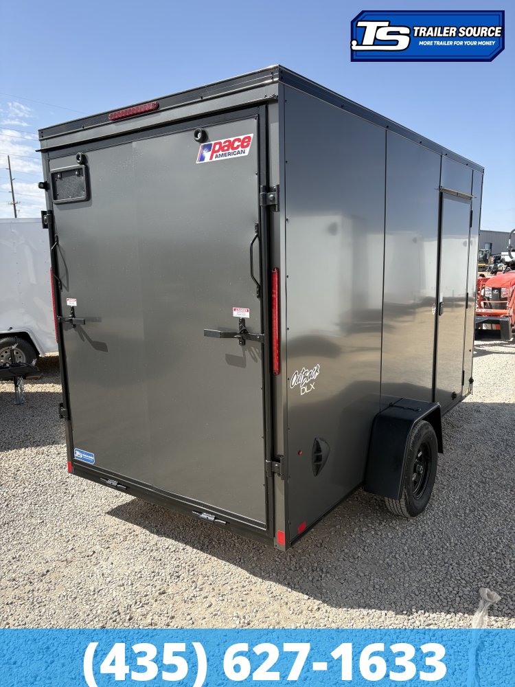 6x12 Pace American Outback DLX Enclosed Cargo Trailer - 7'0" Interior - 3.5K GVWR - .080 PolyCor, Ramp Door