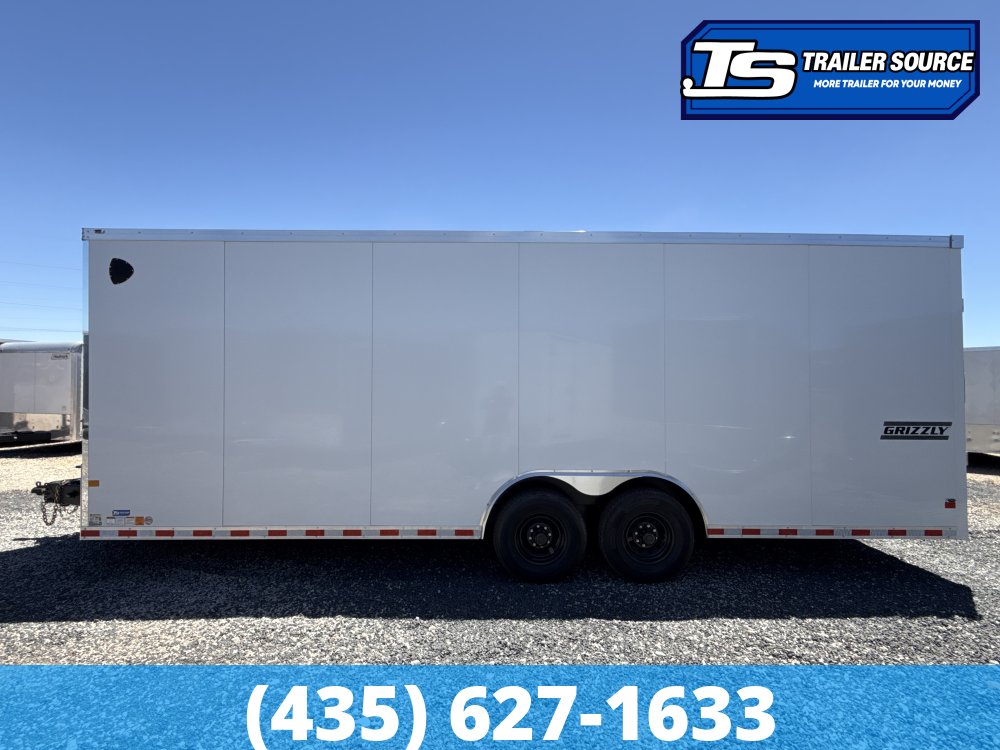 8.5x24 Haulmark Grizzly HD Enclosed Cargo Trailer - 7'6" Interior - 14K GVWR - 12" Cross Member Upgrade, Double 3/4 Floor