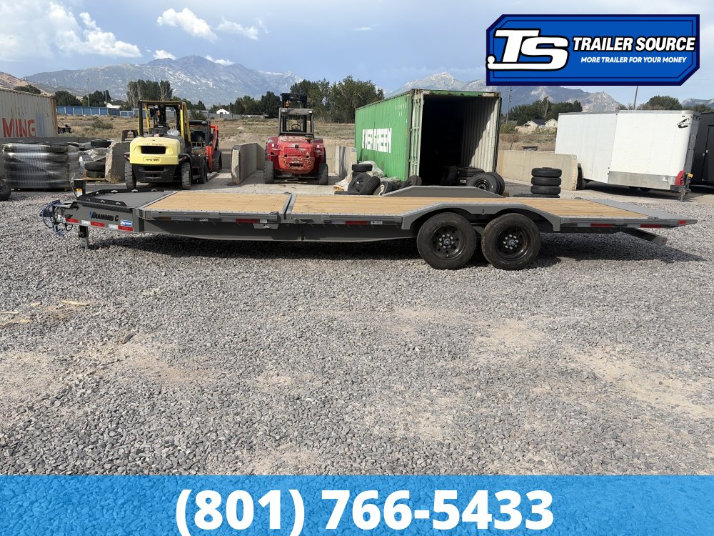 8.5x24 Diamond C HXD 208 Wide Body w/ Drive Over Fenders Tilt Trailer - 18K GVWR - ABS Brakes