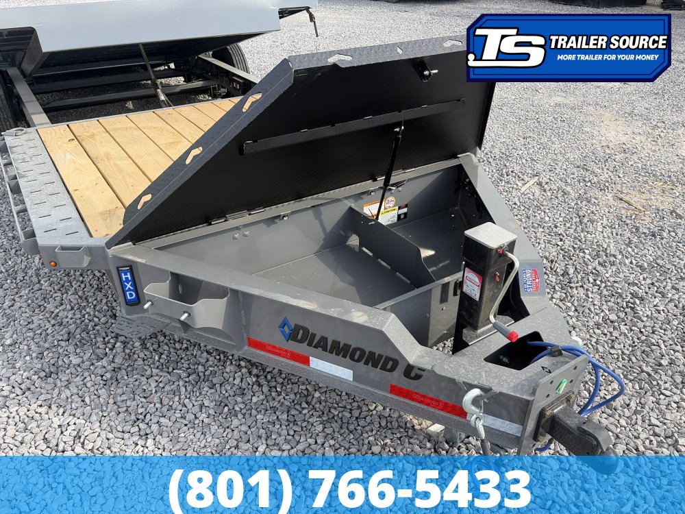 8.5x24 Diamond C HXD 208 Wide Body w/ Drive Over Fenders Tilt Trailer - 18K GVWR - ABS Brakes