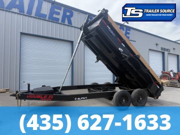 Double A Excel Series ELP 7x14 ft Dump Trailer 20" Sides 15.4K GVWR I-Beam Frame, Telescopic, Wireles Remote