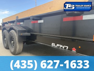 Double A Excel Series ELP 7x14 ft Dump Trailer 20" Sides 15.4K GVWR I-Beam Frame, Telescopic, Wireles Remote