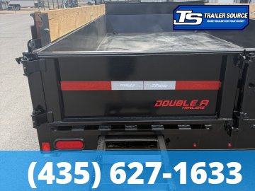Double A Excel Series ELP 7x14 ft Dump Trailer 20" Sides 15.4K GVWR I-Beam Frame, Telescopic, Wireles Remote