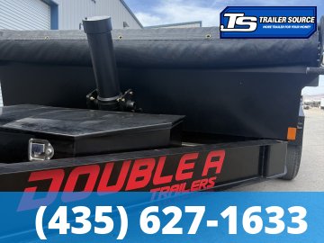 Double A Excel Series ELP 7x14 ft Dump Trailer 20" Sides 15.4K GVWR I-Beam Frame, Telescopic, Wireles Remote