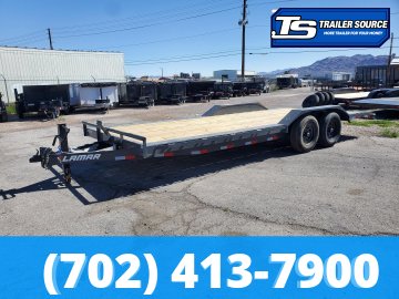 8.5x24 Lamar H8 Wide Body w/ Drive Over fenders Equipment Trailer - 14K GVWR -
