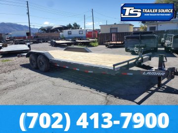 8.5x24 Lamar H8 Wide Body w/ Drive Over fenders Equipment Trailer - 14K GVWR -
