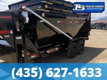 Maxx-D ROX Gooseneck 7x14 ft Roll Off Trailer  14K GVWR Electric Tarp