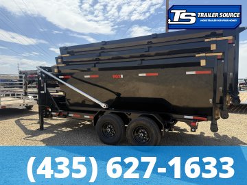 Maxx-D ROX Gooseneck 7x14 ft Roll Off Trailer  14K GVWR Electric Tarp