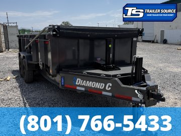 7x16 Diamond C LPT 210 Dump Trailer - 32" Sides - 23K GVWR - ABS Brakes, Board Brackets, Hydraulic Jack(s)