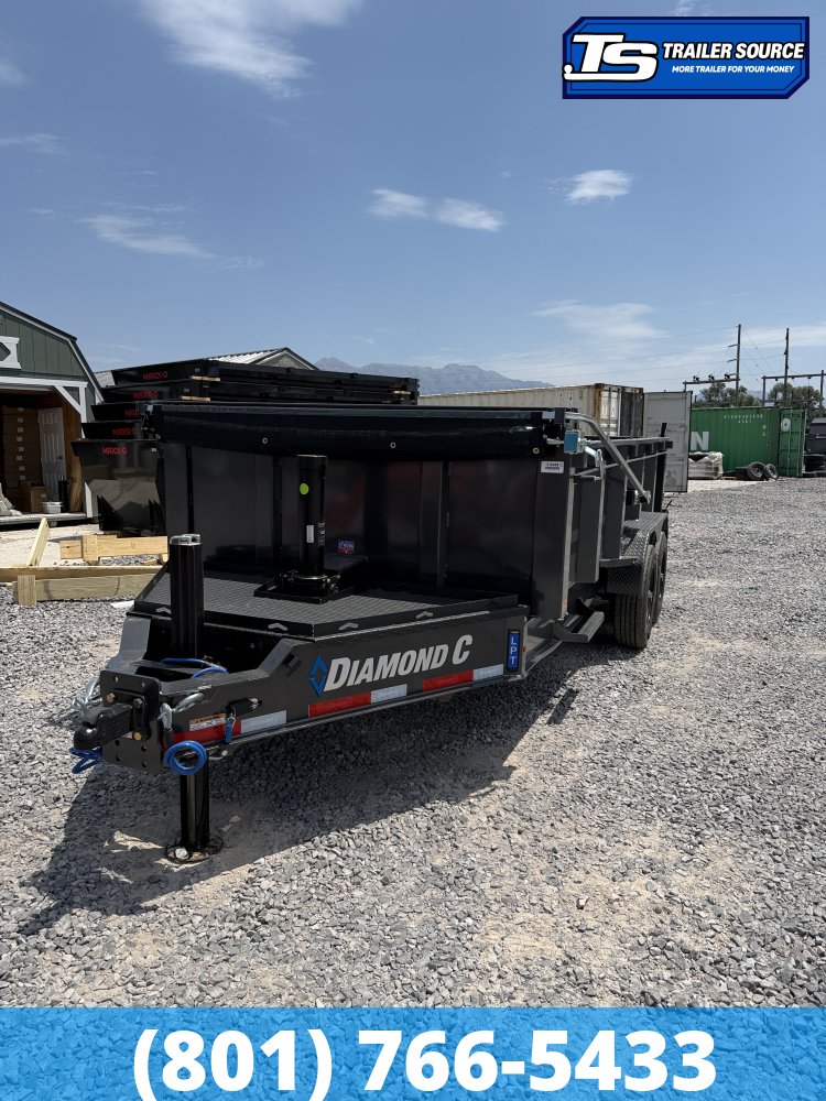 7x16 Diamond C LPT 210 Dump Trailer - 32" Sides - 23K GVWR - ABS Brakes, Board Brackets, Hydraulic Jack(s)