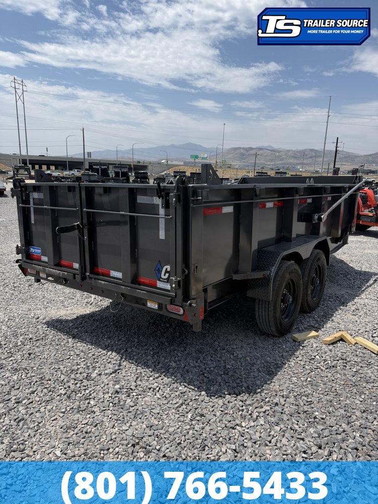 7x16 Diamond C LPT 210 Dump Trailer - 32" Sides - 23K GVWR - ABS Brakes, Board Brackets, Hydraulic Jack(s)
