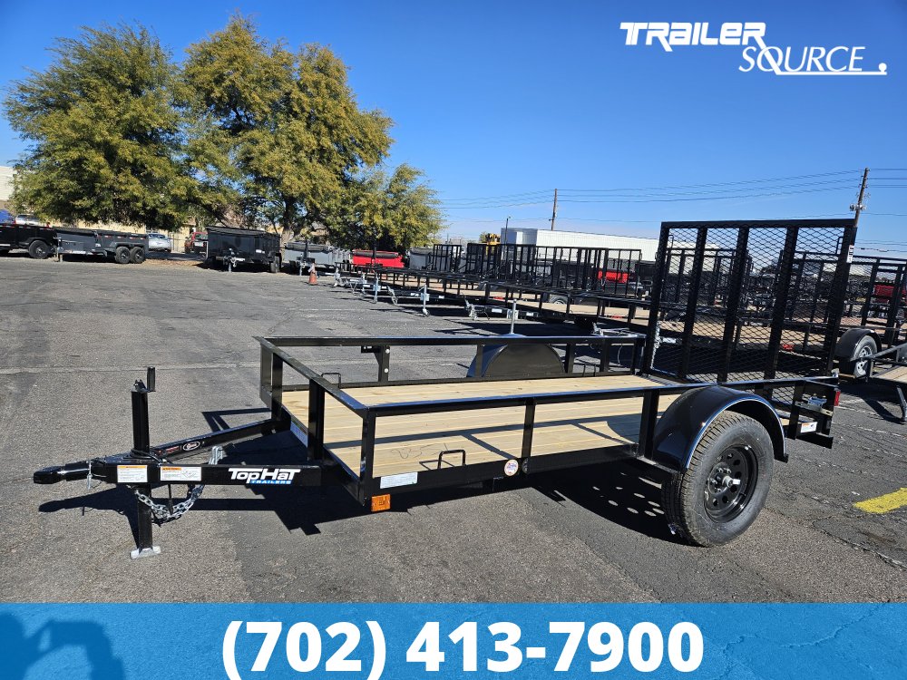 5x10 Top Hat Single Axle Utility