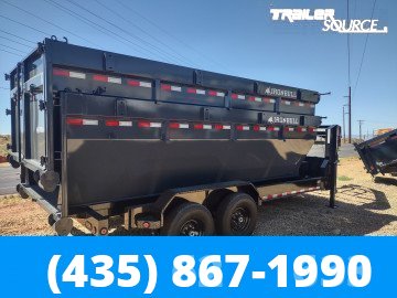 7x16 Iron Bull DBG Gooseneck Roll Off Dumpster 14K Utility