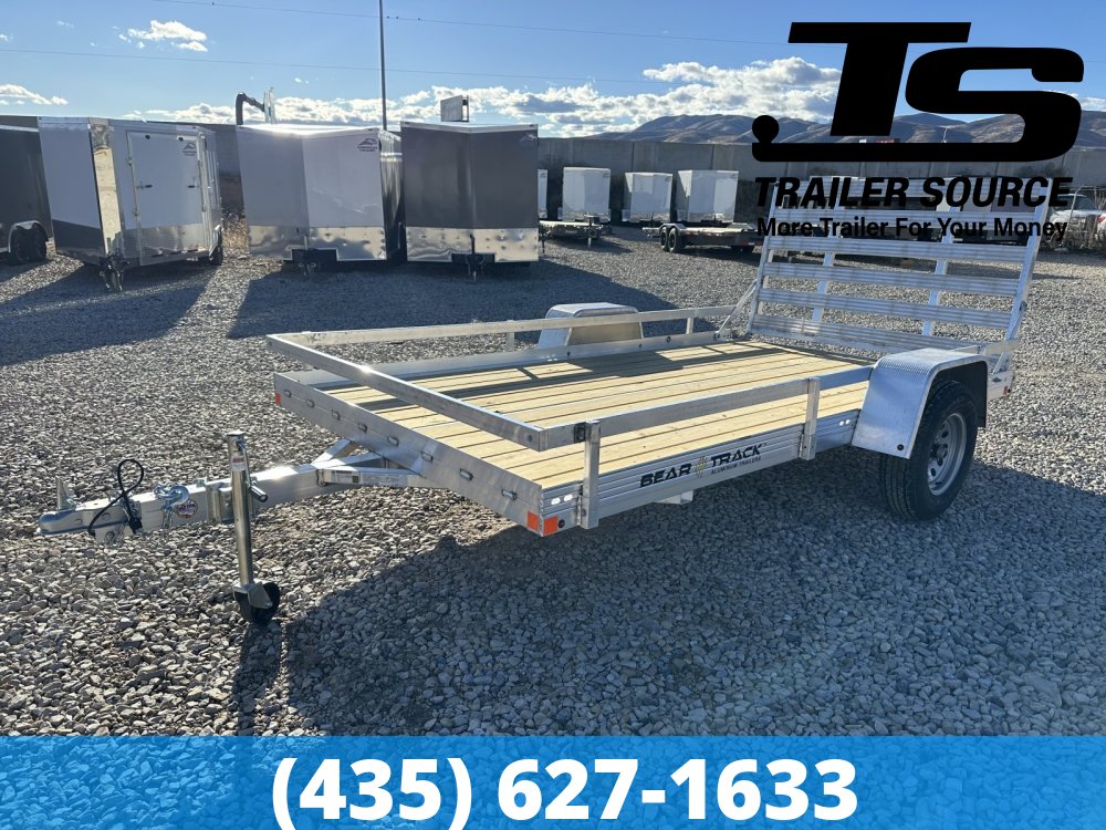 6.5x12 Bear Track BTU-W Aluminum Utility Trailer - 3.5K GVWR - Side Rails
