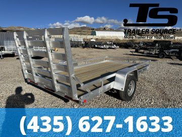 6.5x12 Bear Track BTU-W Aluminum Utility Trailer - 3.5K GVWR - Side Rails